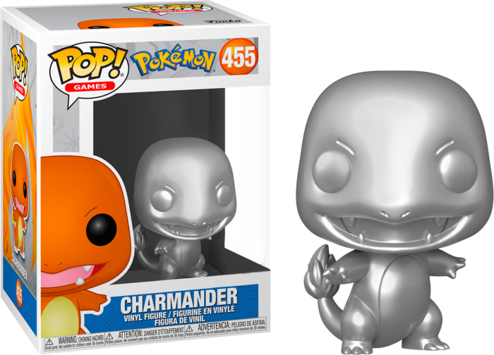 Pokemon - Charmander Silver Metallic 25th Anniversary Pop! Vinyl Figure