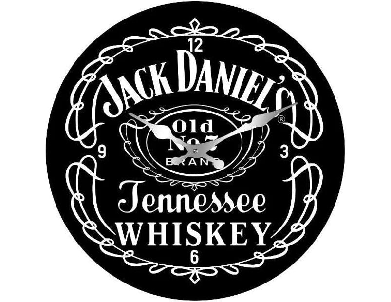 Jack Daniels Wall Clock Glass 17cm Posh