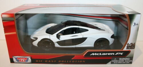 1:24 McLaren P1 White Motor Max Diecast Model Car