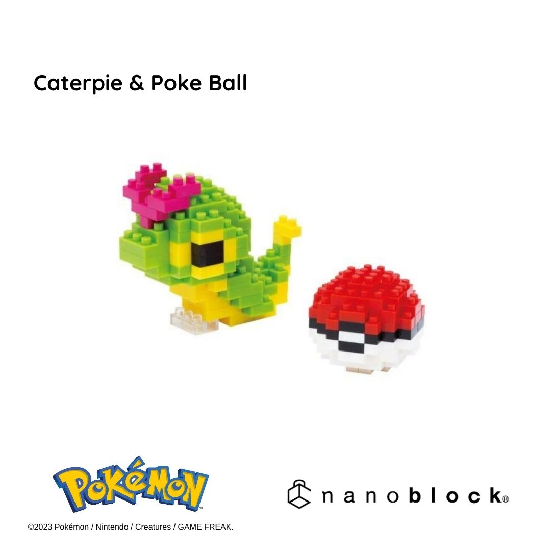 Pokemon - Caterpie & Poke Ball Nanoblock set