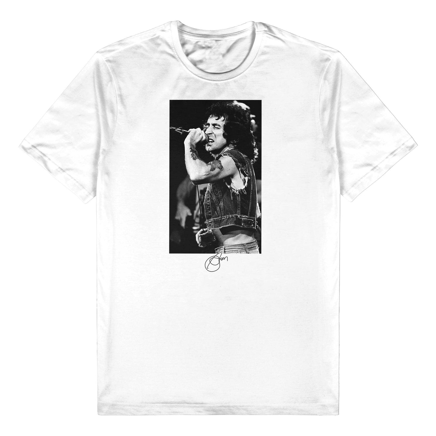 BON SCOTT PHOTO SIGNATURE TEE