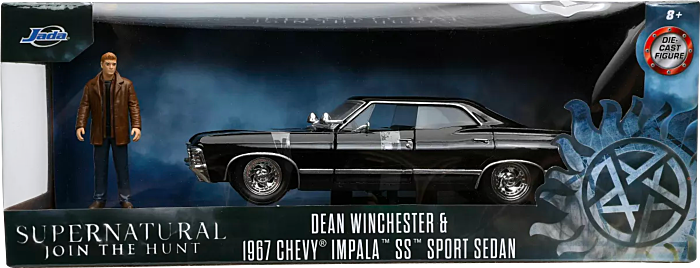 Supernatural - Dean Winchester with 1967 Chevy Impala SS Sport Sedan Hollywood Rides 1/24th Scale Die-Cast Vehicle Replica