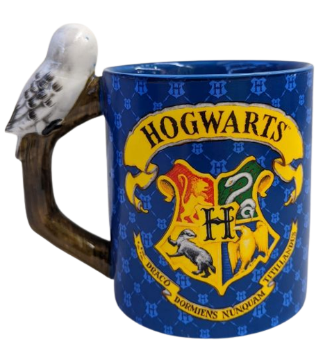 Harry Potter Hogwarts Crest with Hedwig Moulded Mug