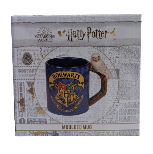Harry Potter Hogwarts Crest with Hedwig Moulded Mug