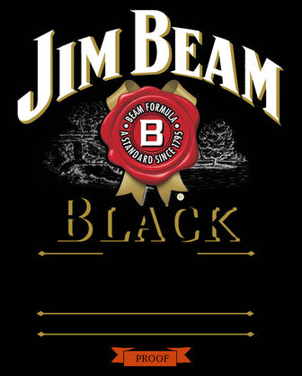 Jim Beam Black Glass Plaque
