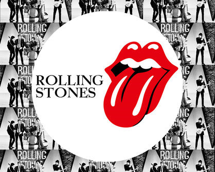 Rolling Stones Glass Plaque