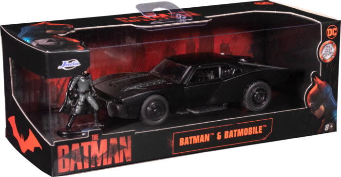 The Batman (2022) - Batman with Batmobile Hollywood Rides 1/24th Scale Die-Cast Vehicle Replica