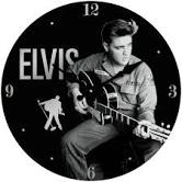 ELVIS 30 CM GLASS CLOCK