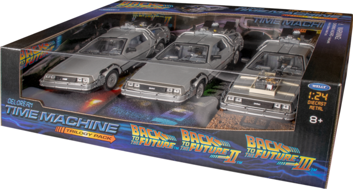 Back to the Future - DeLorean 1/24th Die-Cast Trilogy (Set of 3)