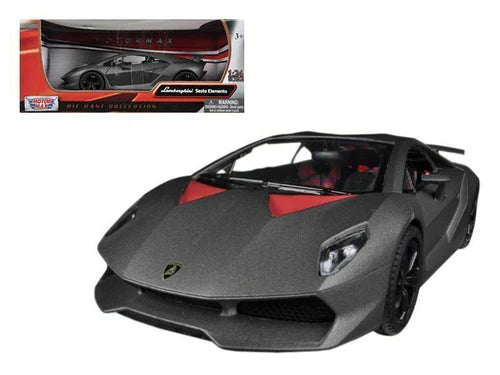 1/24 Scale Lamborghini Sesto Elemento Matt Black Motormax Diecast Model