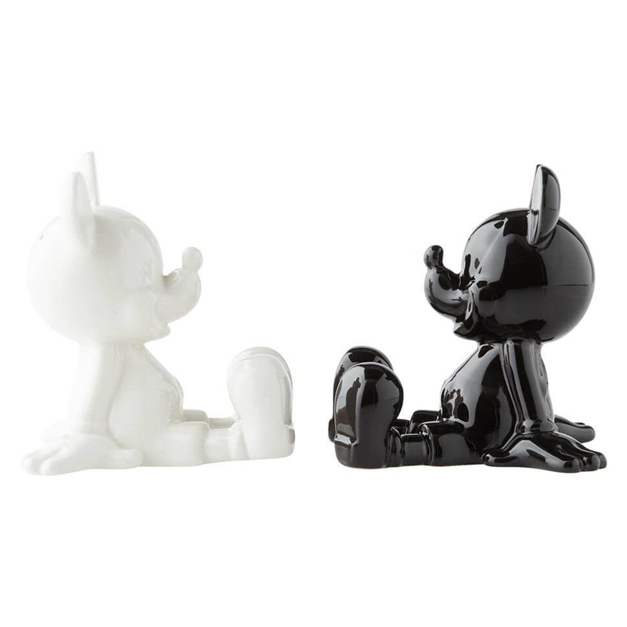 MICKEY MOUSE DISNEY CERAMICS SALT AND PEPPER SHAKER SET -BLACK & WHITE