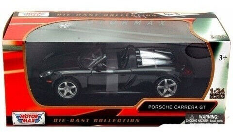 1/24 Scale Porsche Carrera GT Black Motormax Diecast Model Car