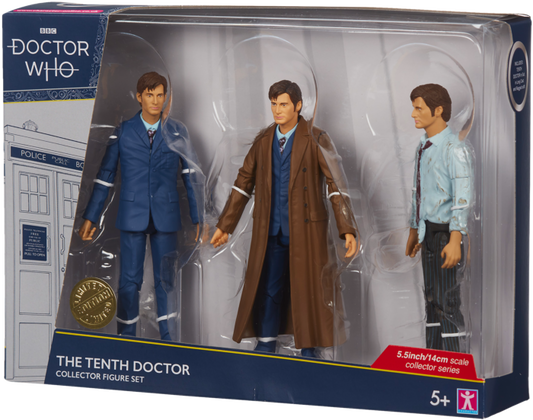 Doctor Who - The Tenth Doctor Collector Series 5.5” Scale Action Figure 3-Pack