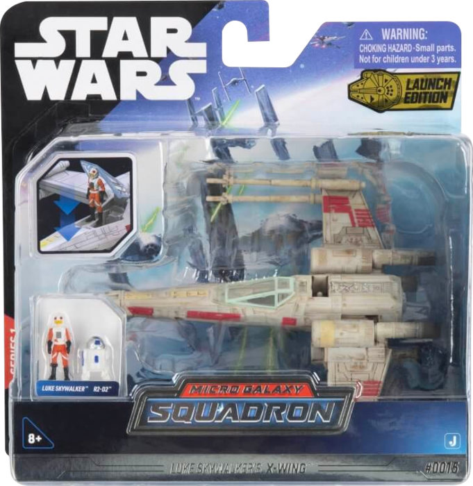 Star Wars - Micro Galaxy Squadron Jedi Luke Skywalker's X-Wing Starfighter Class 5" Vehicle & Figure Playset (Series 01)