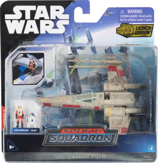 Star Wars - Micro Galaxy Squadron Jedi Luke Skywalker's X-Wing Starfighter Class 5" Vehicle & Figure Playset (Series 01)