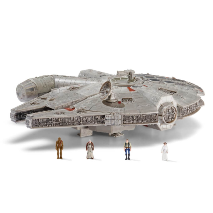 Star Wars - Micro Galaxy Squadron Millenium Falcon Assault Class 9" Vehicle & Figure Playset (Series 01)