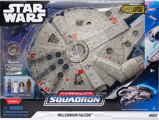 Star Wars - Micro Galaxy Squadron Millenium Falcon Assault Class 9" Vehicle & Figure Playset (Series 01)