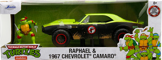 Teenage Mutant Ninja Turtles (1987) - Raphael & 1967 Chevrolet Camaro Hollywood Rides 1/24th Scale Die-Cast Vehicle Replica