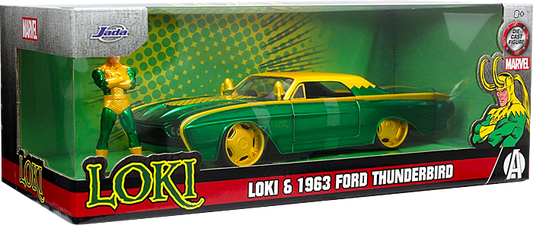 Thor - Loki & 1963 Ford Thunderbird 1/24th Scale Die-Cast Vehicle Replica
